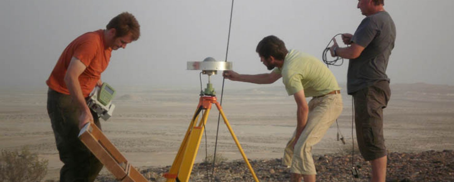 Marking out the international border