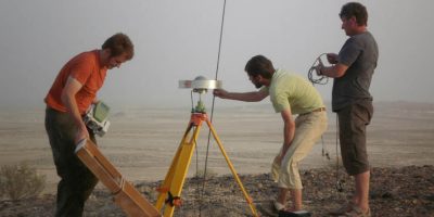 Marking out the international border