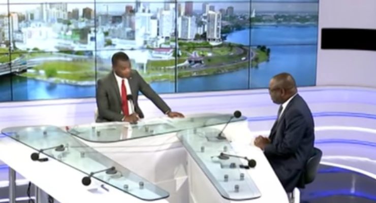Ivory Coast: The Director for Modernisation & Simplification of Urban Land guest of the TV news