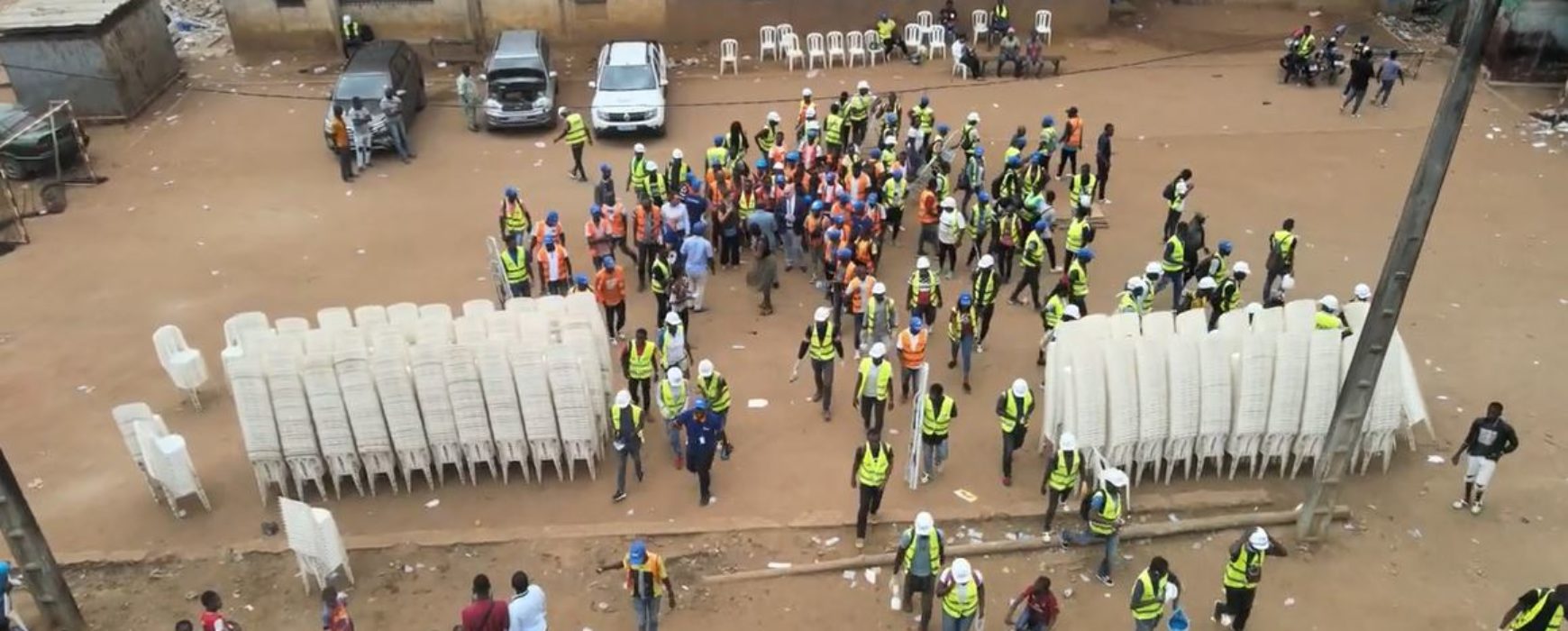 IVORY COAST / PADA: Stencilling operations in the Commune of Adjame